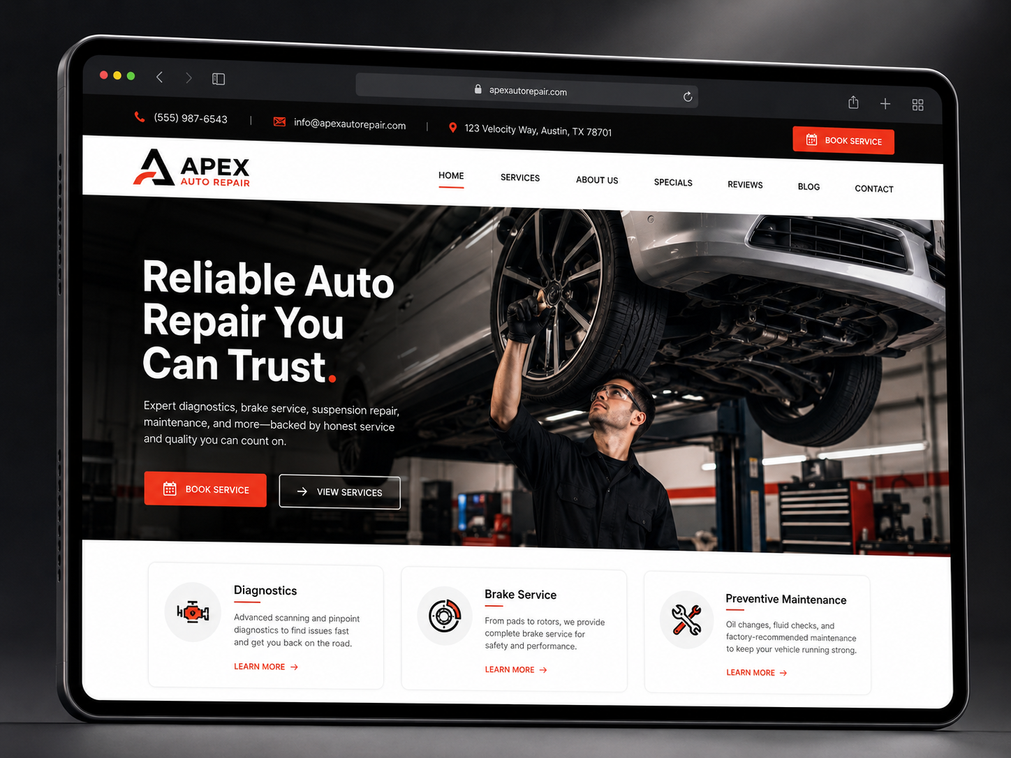 Neighborhood Garage Live site — Auto Repair